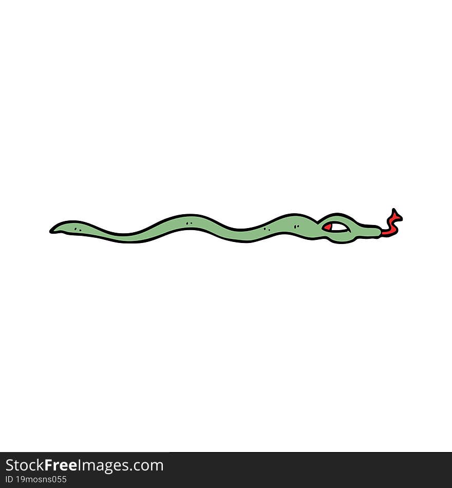 Cartoon Doodle Poisonous Snake