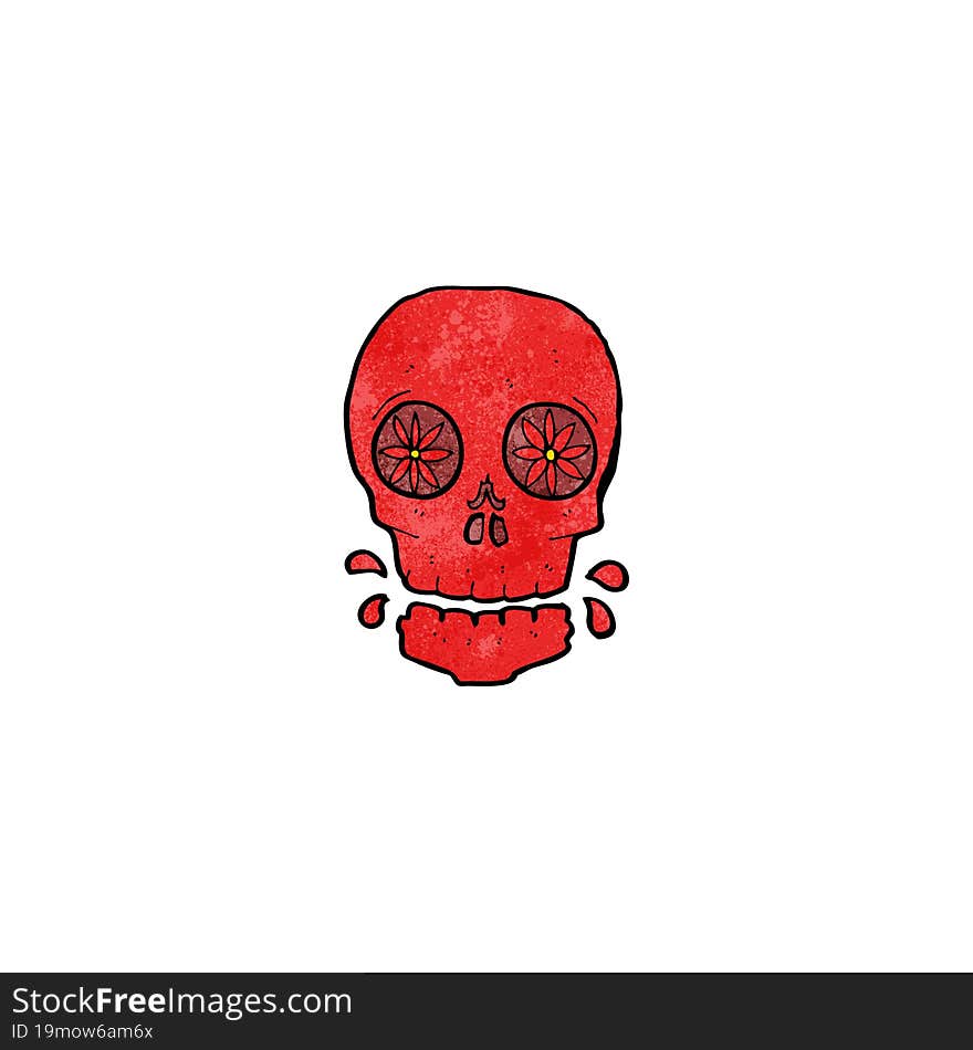 cartoon mexican candy skull