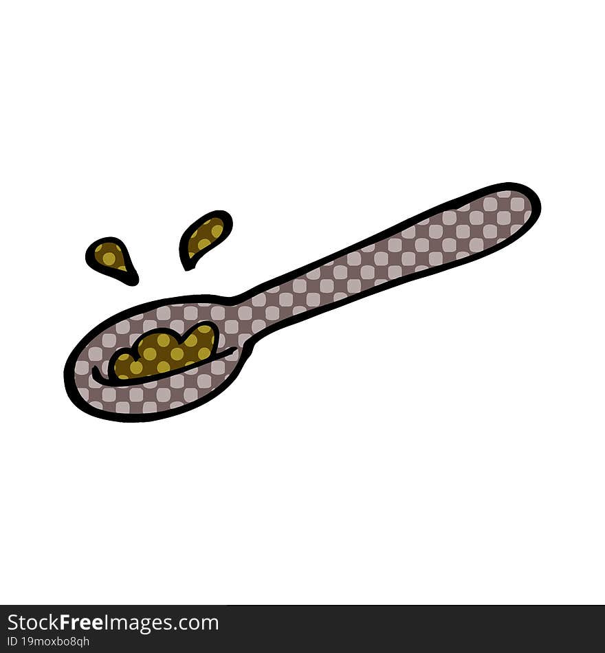 cartoon doodle ladle of food