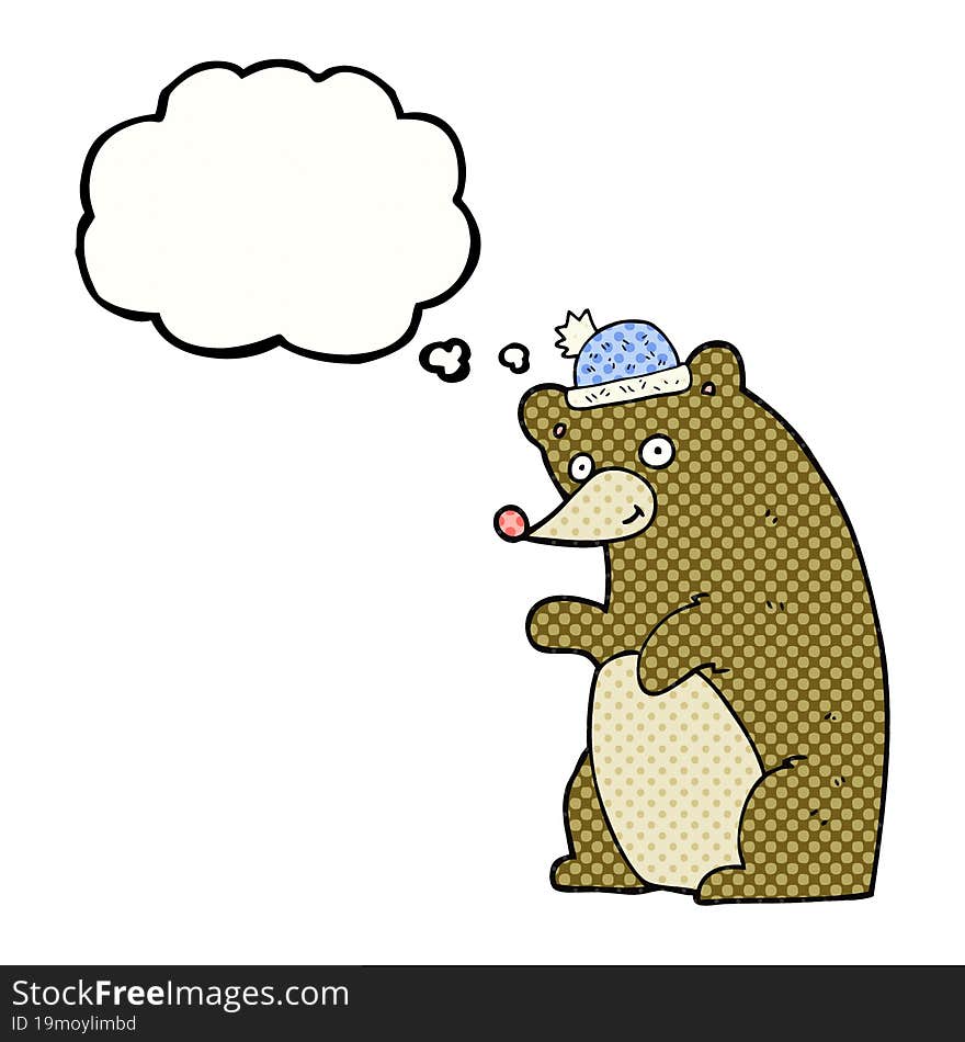 thought bubble cartoon bear