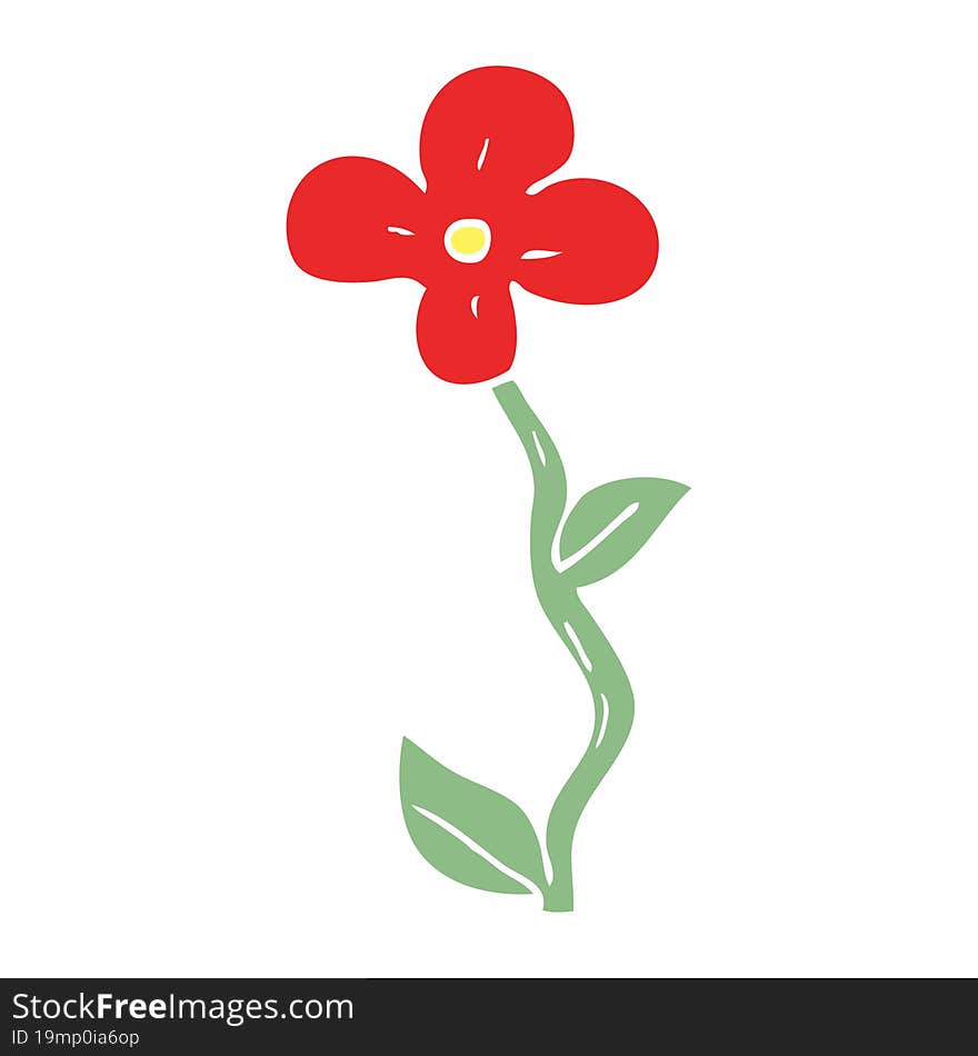 cartoon doodle flower