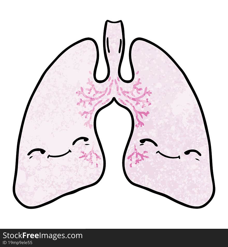 cartoon lungs. cartoon lungs