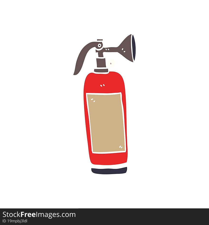 cartoon doodle fire extinguisher