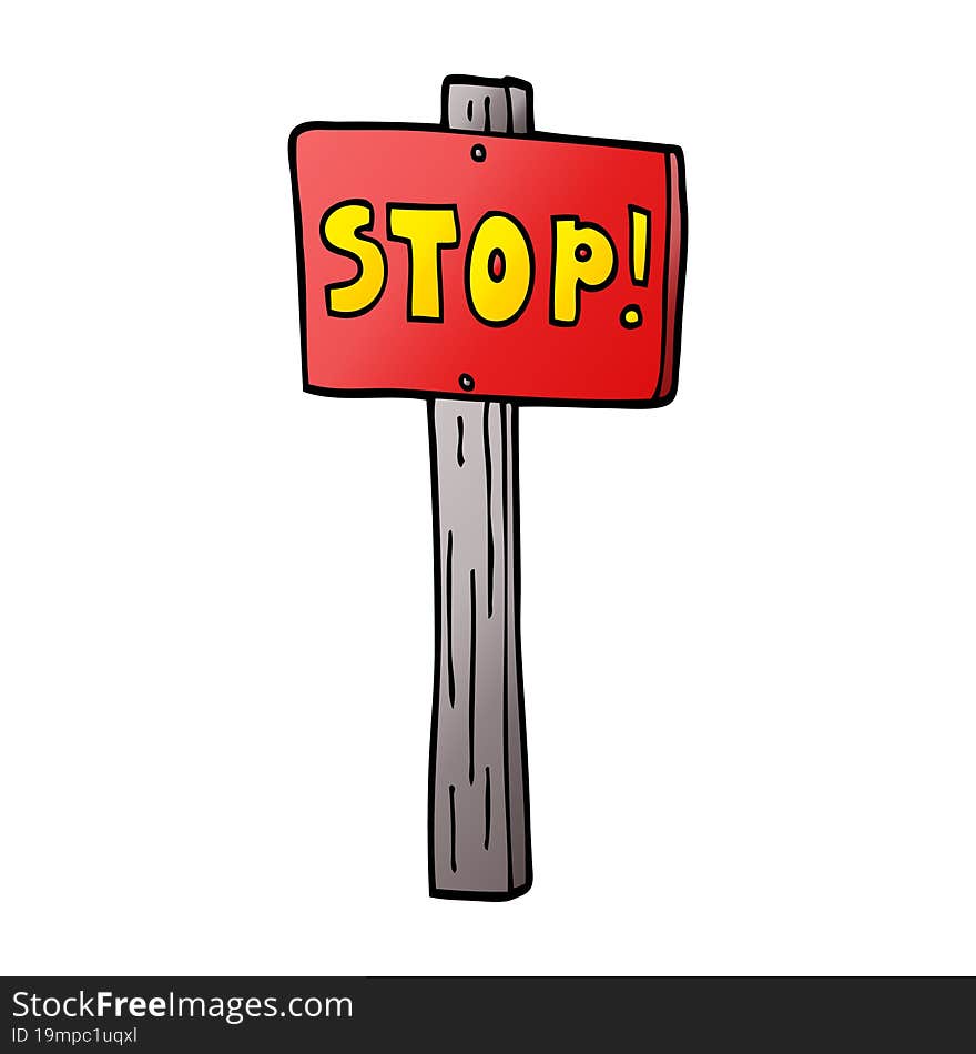 cartoon doodle road sign