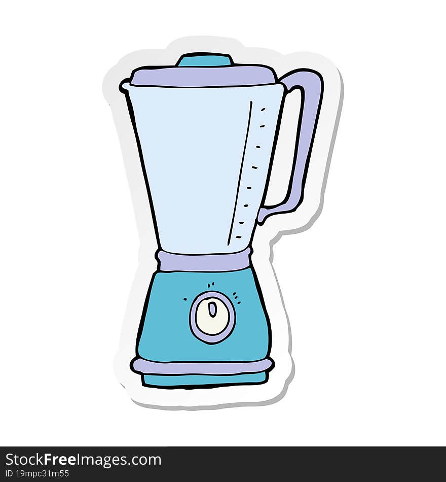 Sticker Of A Cartoon Kitchen Blender