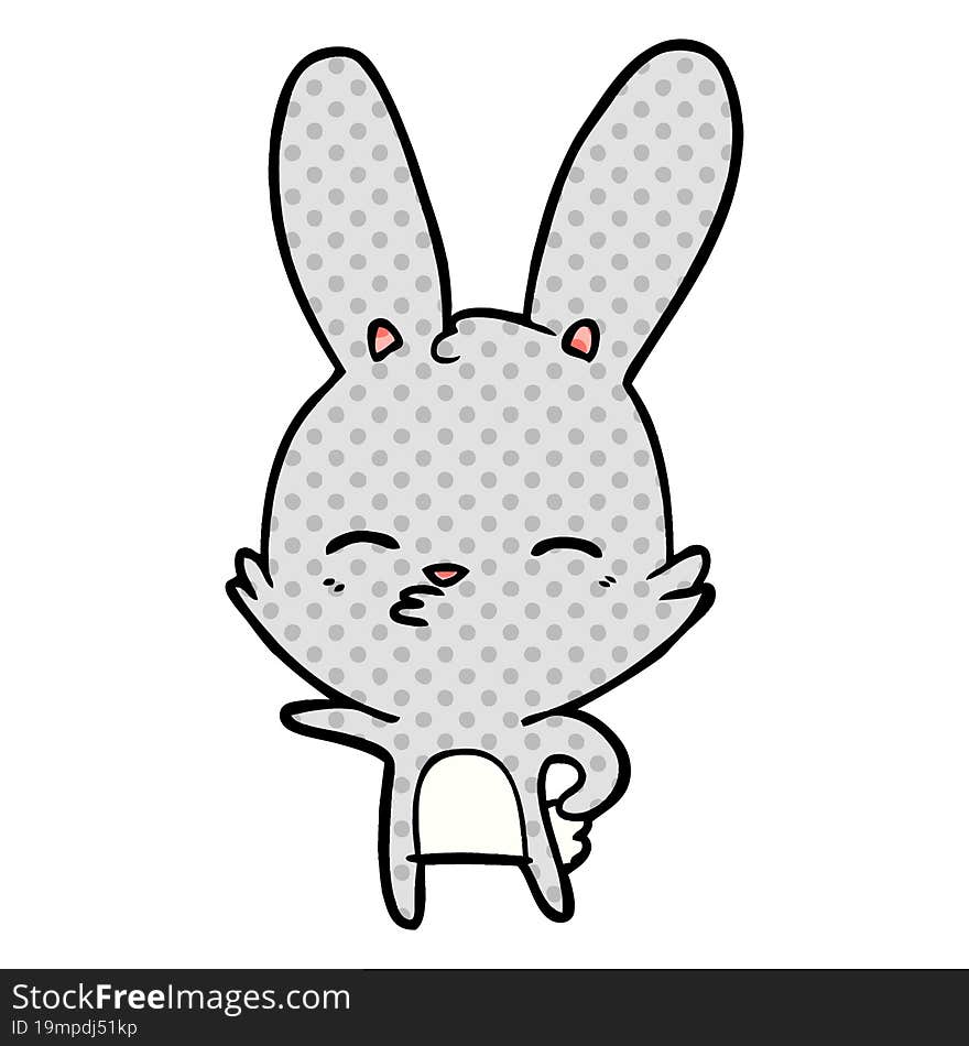 curious bunny cartoon. curious bunny cartoon