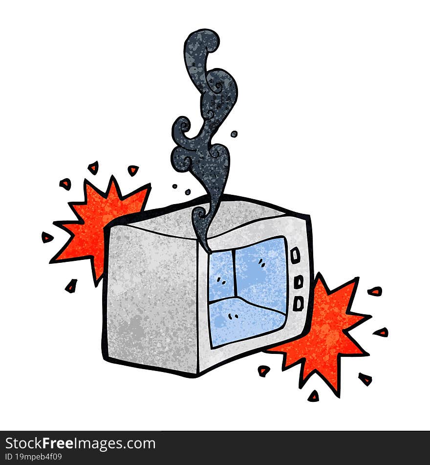 cartoon exploding microwave