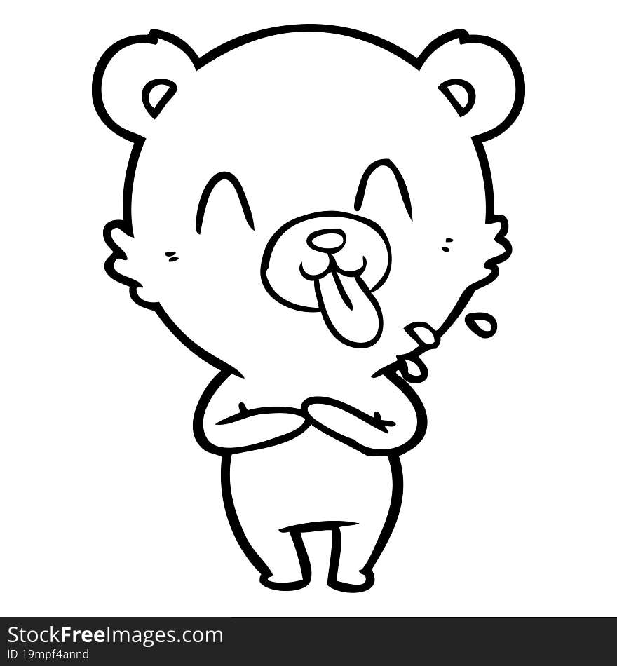 rude cartoon bear. rude cartoon bear