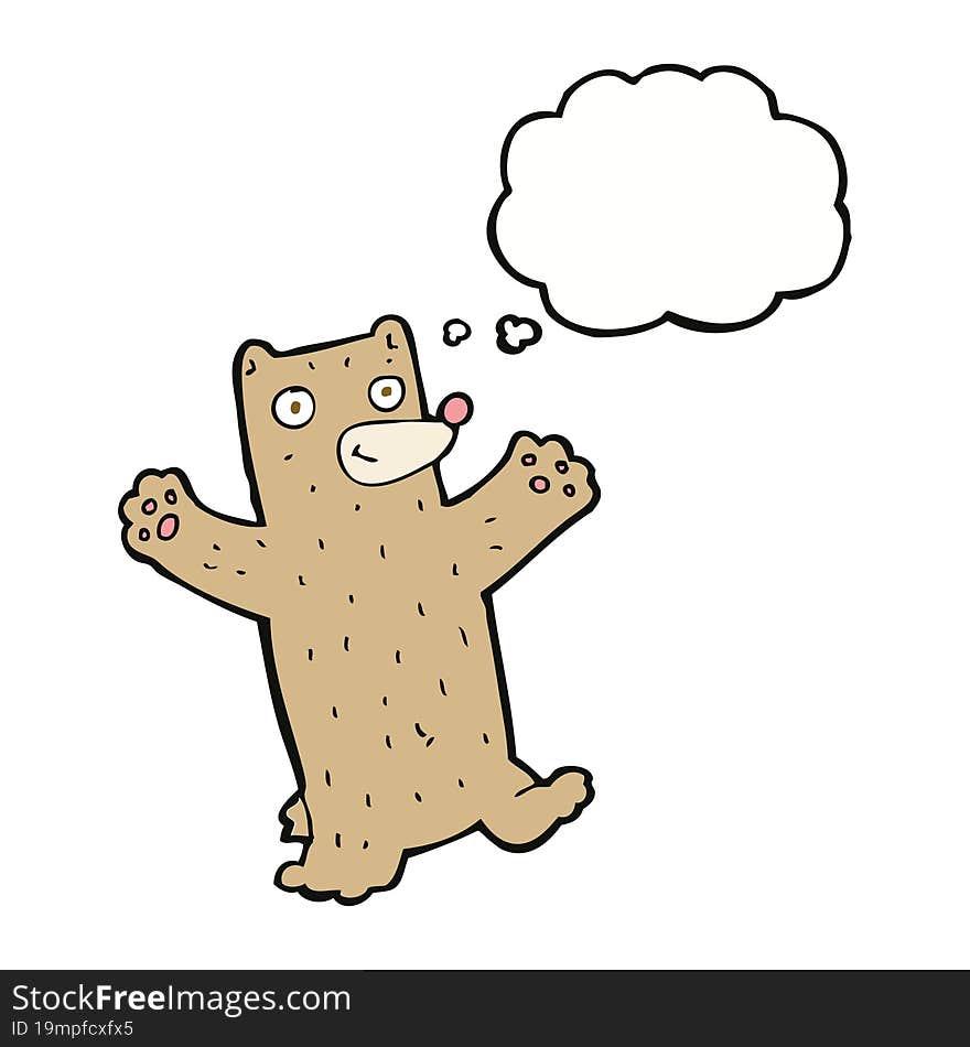 Cartoon Bear With Thought Bubble