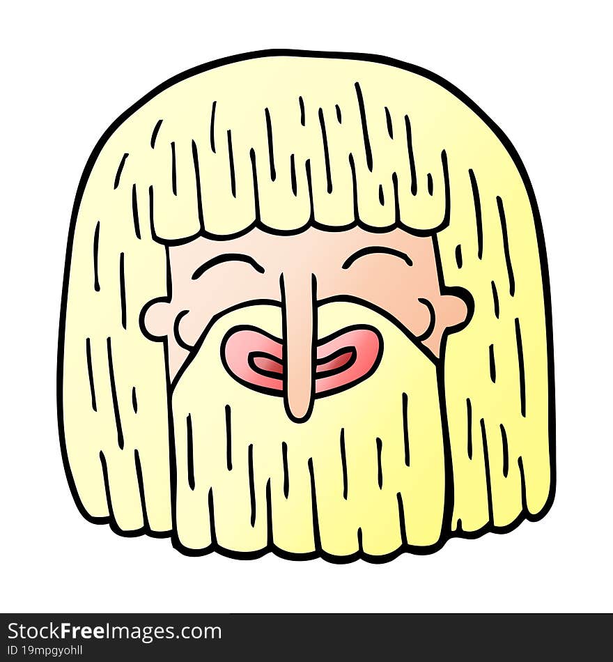 cartoon doodle bearded man