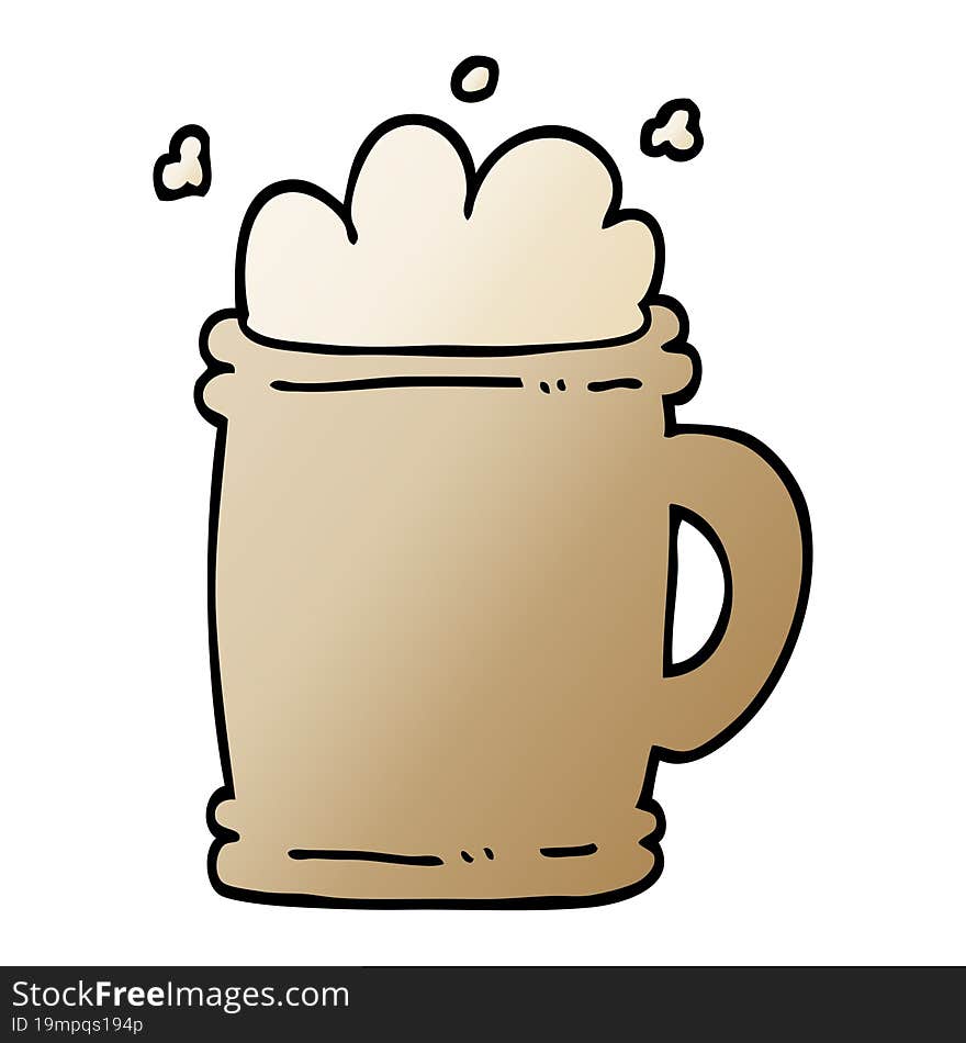 vector gradient illustration cartoon beer tankard