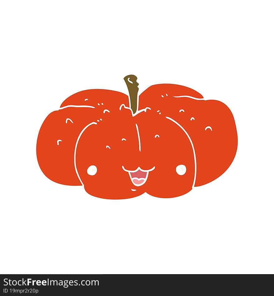 flat color style cartoon pumpkin