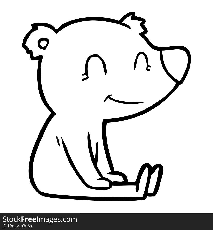 sitting bear cartoon. sitting bear cartoon