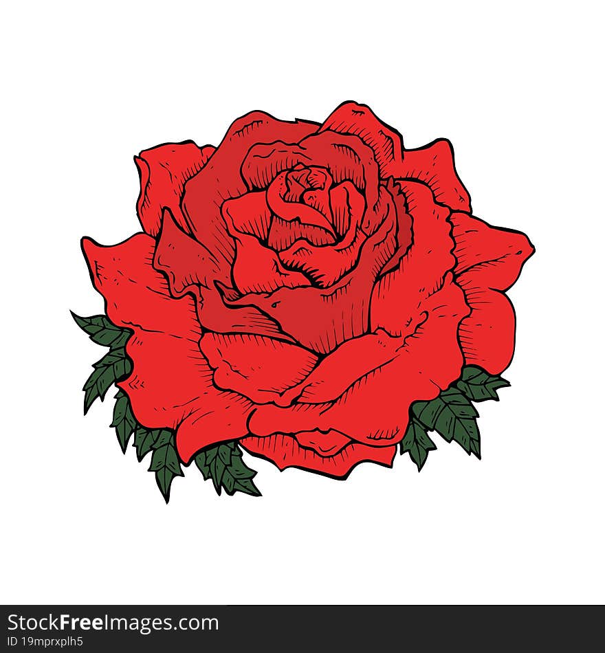 cartoon rose