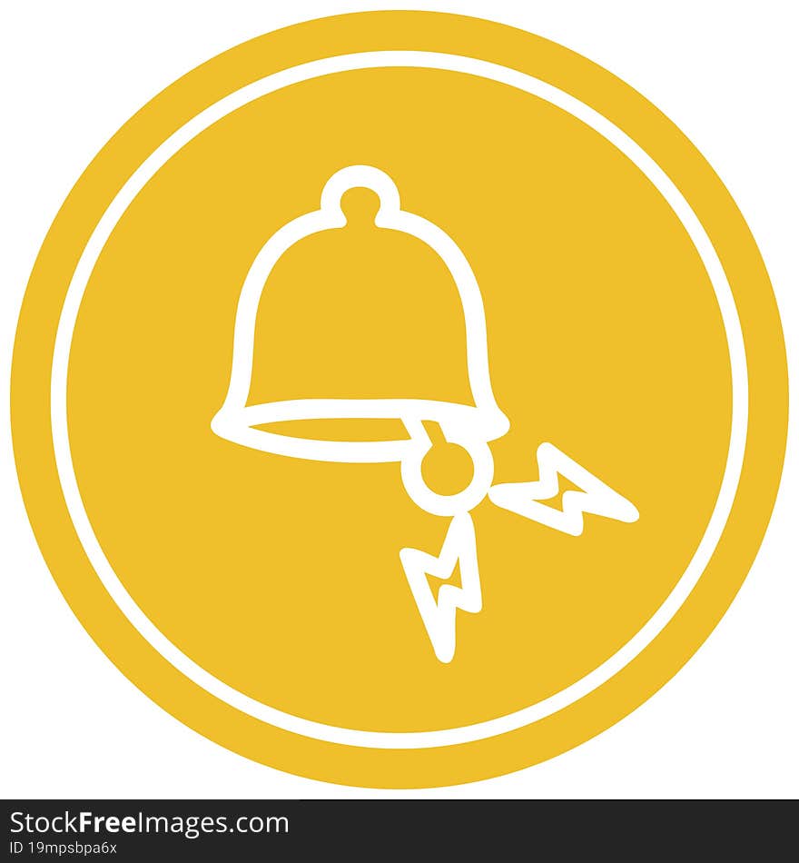 ringing bell circular icon symbol