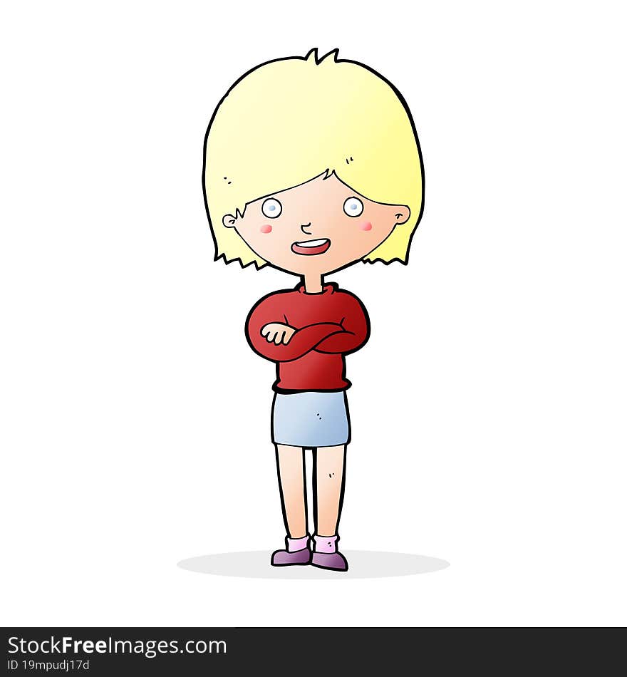 Cartoon Happy Woman