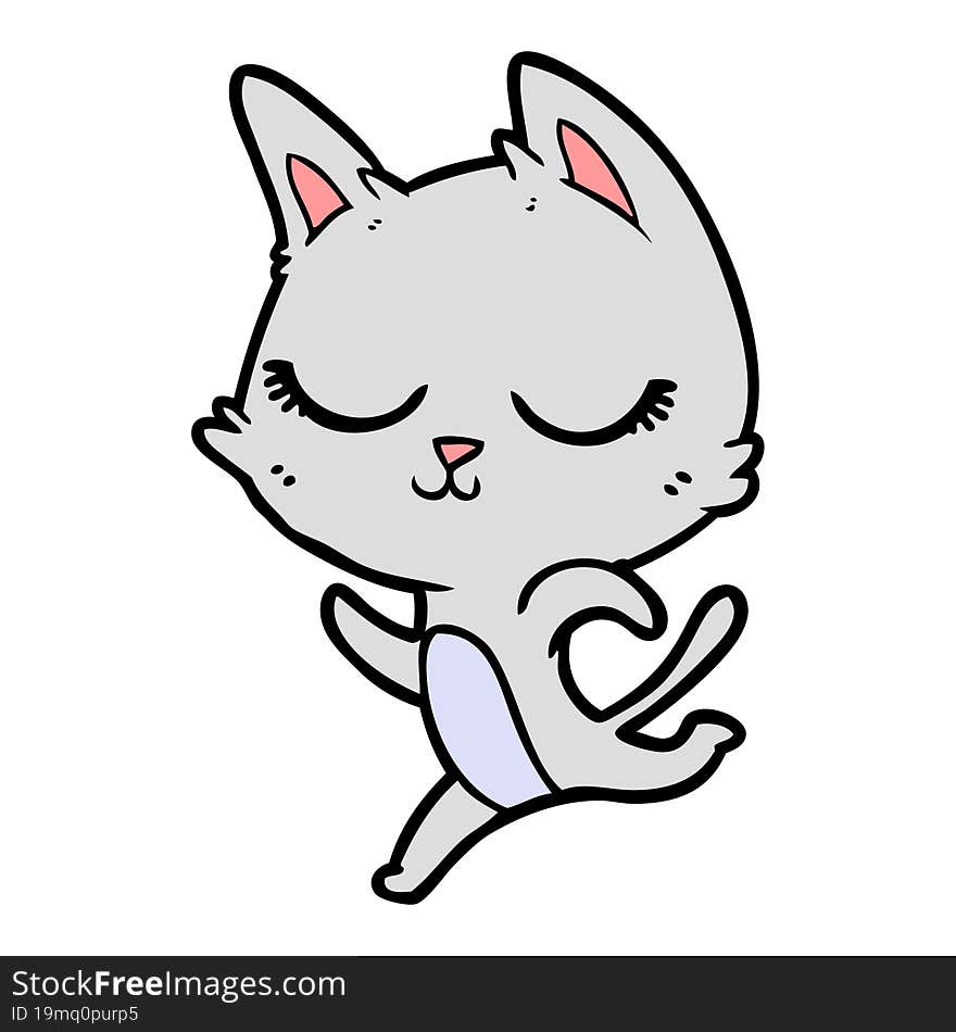 calm cartoon cat. calm cartoon cat