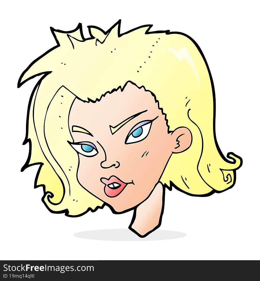 Cartoon Female Face