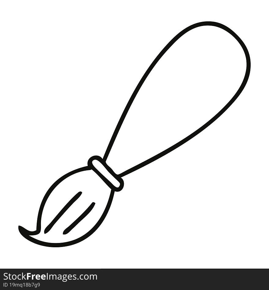 line drawing cartoon paint brush