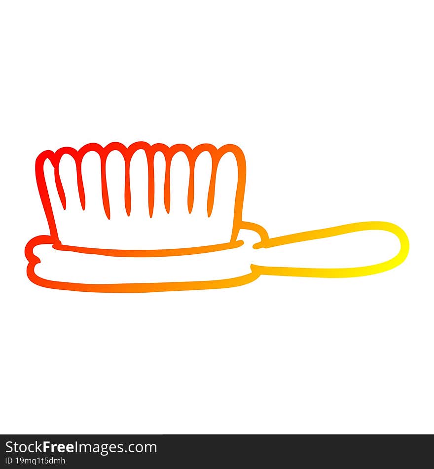 warm gradient line drawing hairbrush