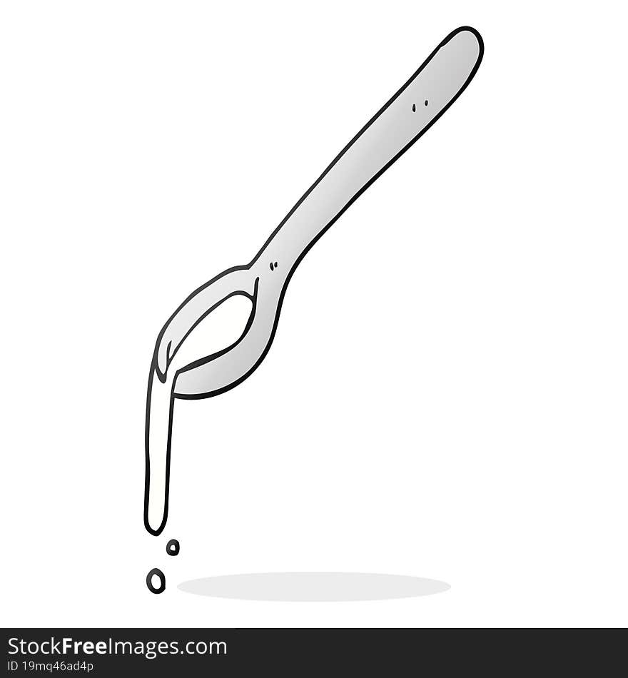freehand drawn cartoon spoon