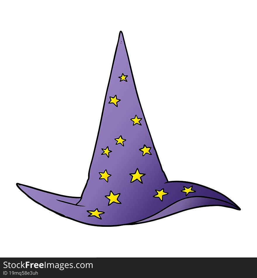 cartoon wizard hat. cartoon wizard hat