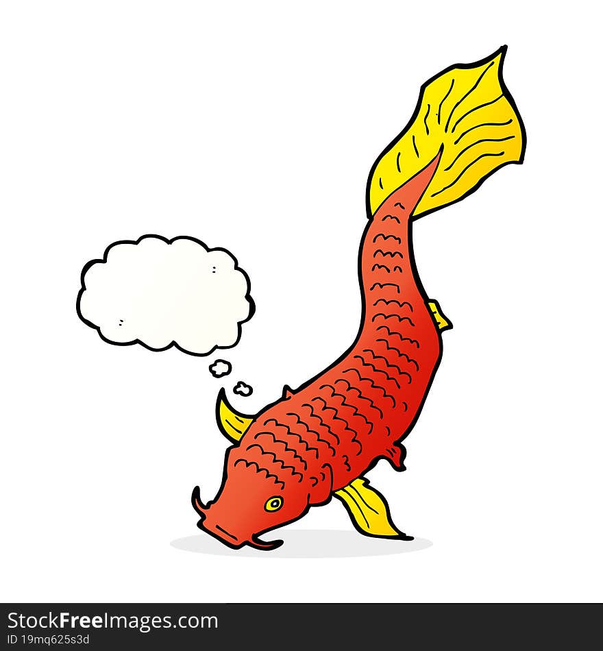 Cartoon Fish With Thought Bubble