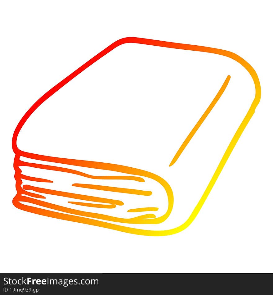 warm gradient line drawing cartoon diary book