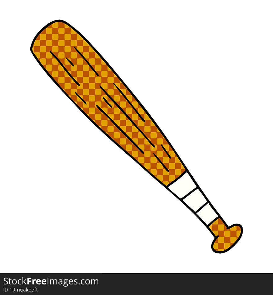 cartoon doodle of a baseball bat