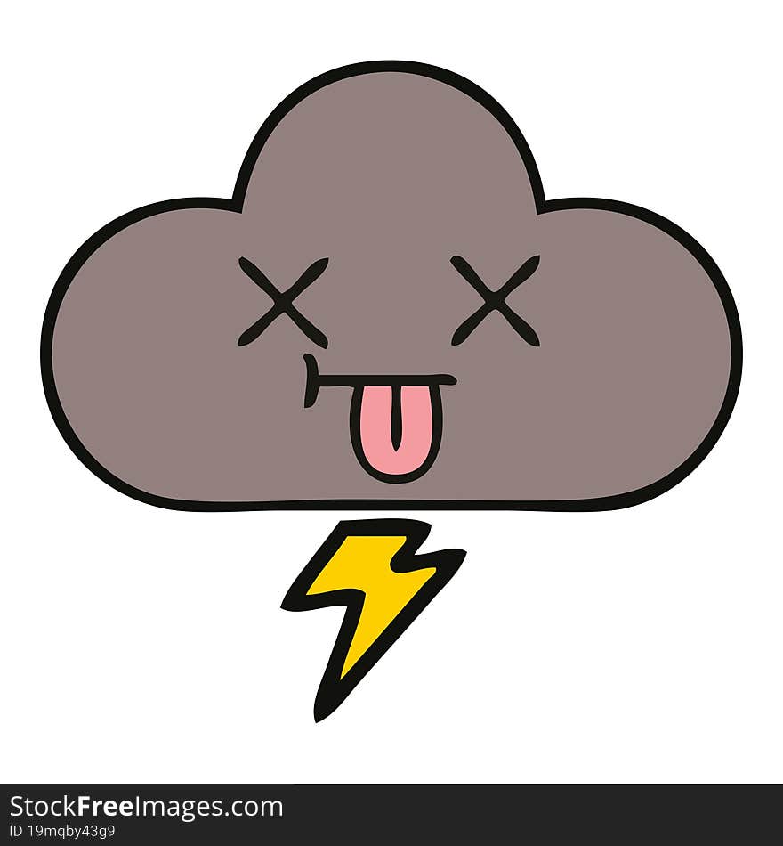 cute cartoon storm cloud