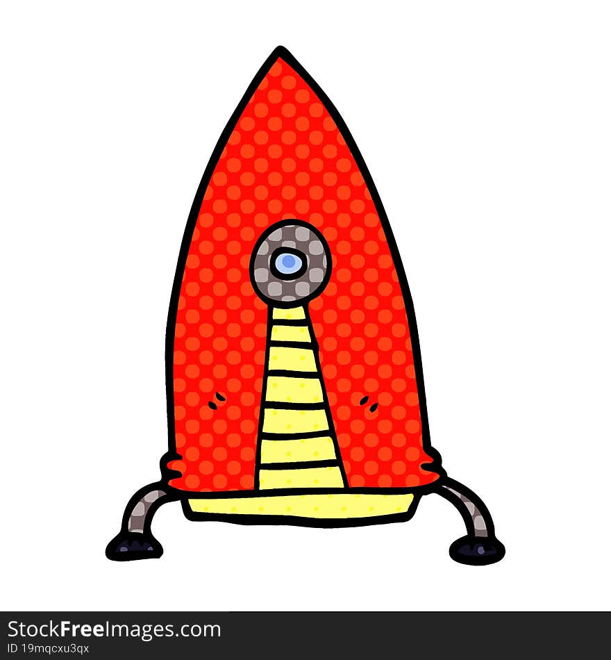 Cartoon Doodle Space Rocket