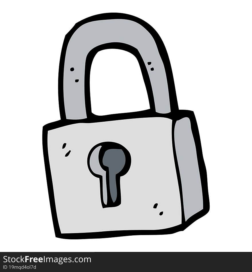 cartoon padlock