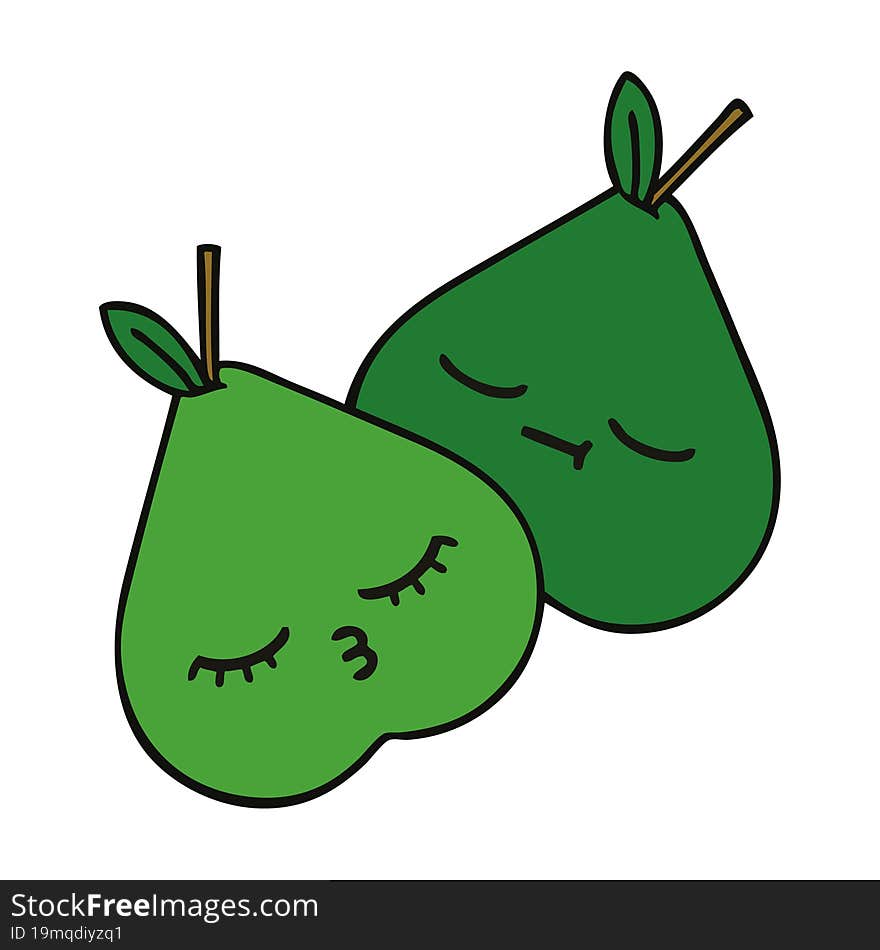 cute cartoon pears