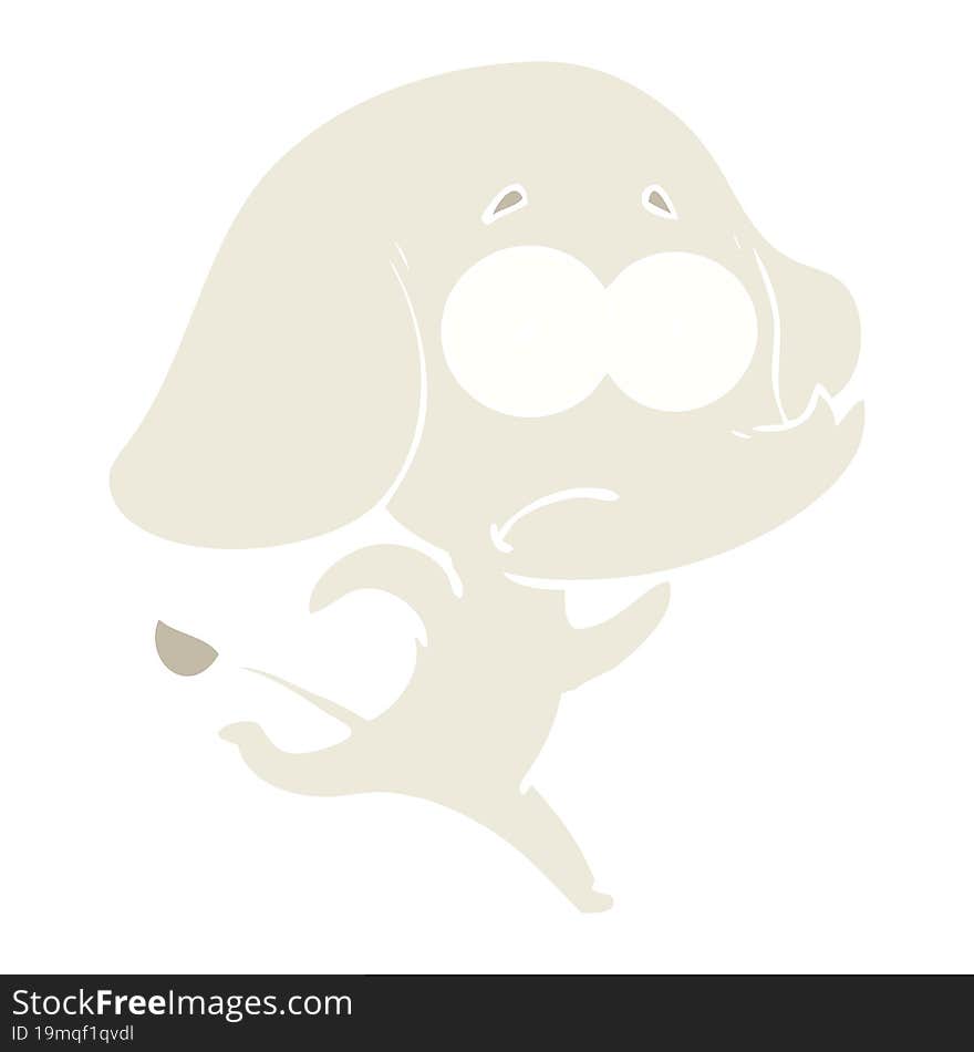 flat color style cartoon unsure elephant running away