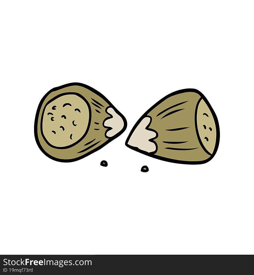 cartoon hazelnuts. cartoon hazelnuts