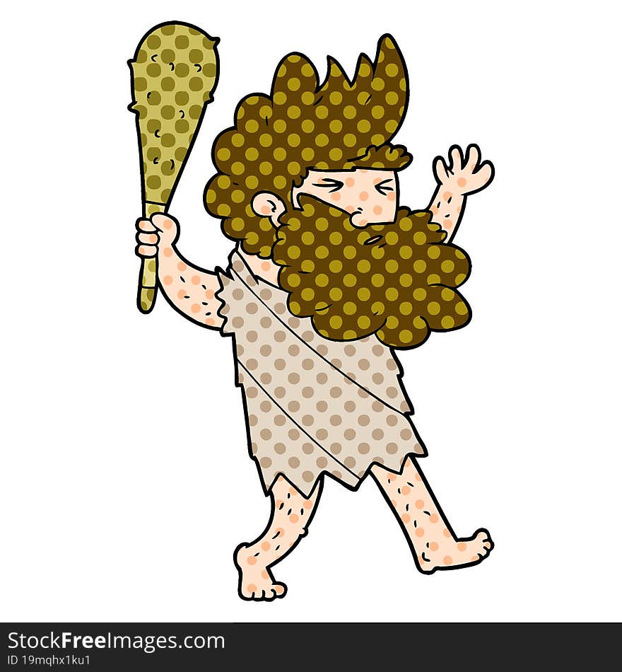 cartoon cave man. cartoon cave man