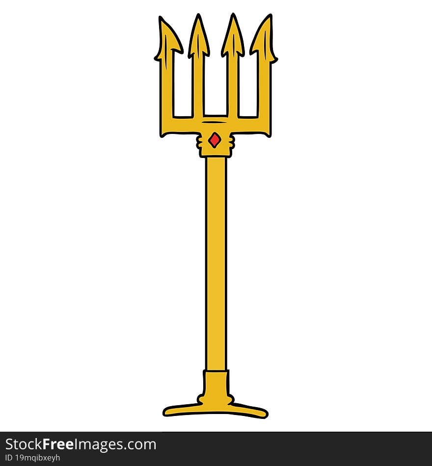 cartoon trident. cartoon trident