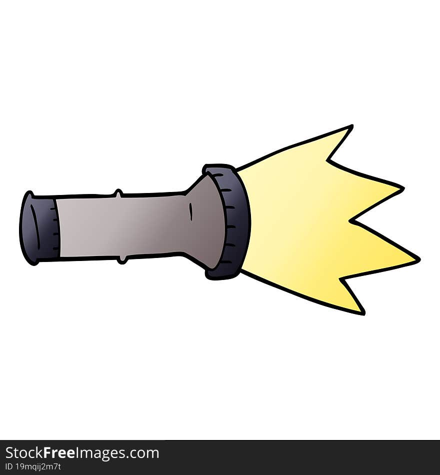 cartoon doodle torch