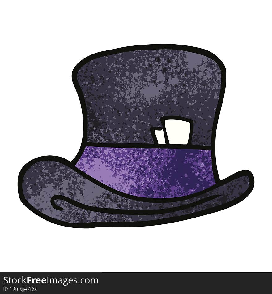 cartoon doodle top hat