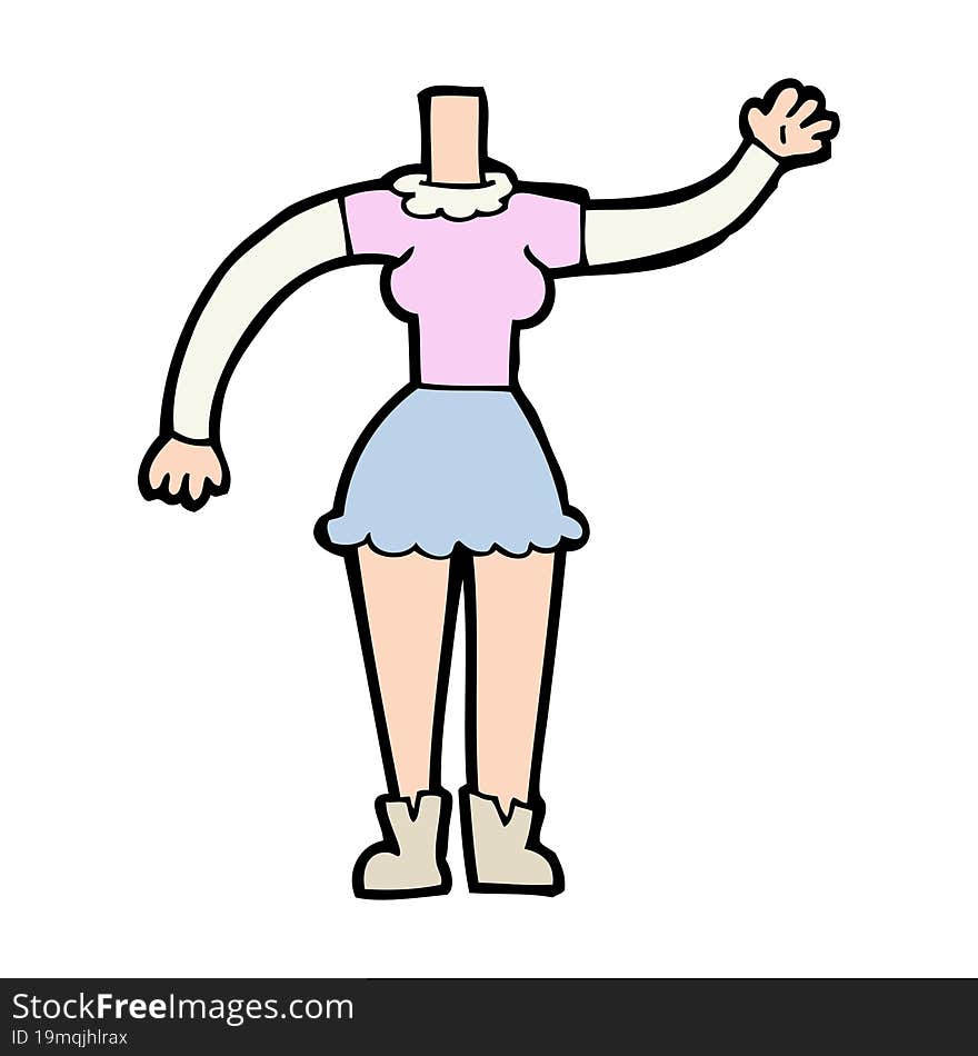 cartoon female body (add photos or mix and match cartoons