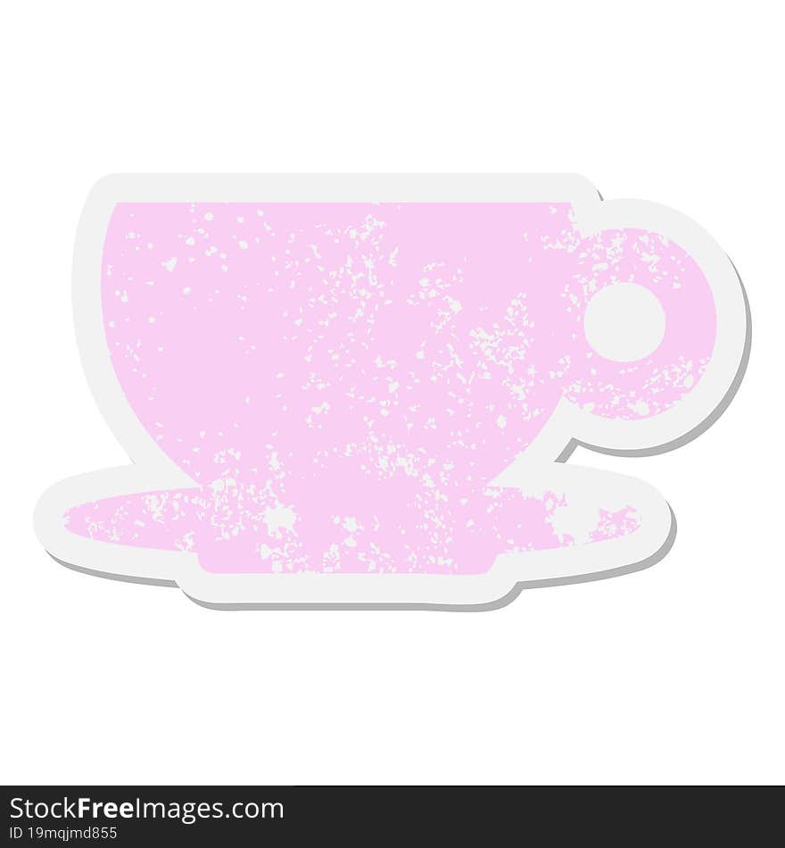 coffee or tea cup grunge sticker