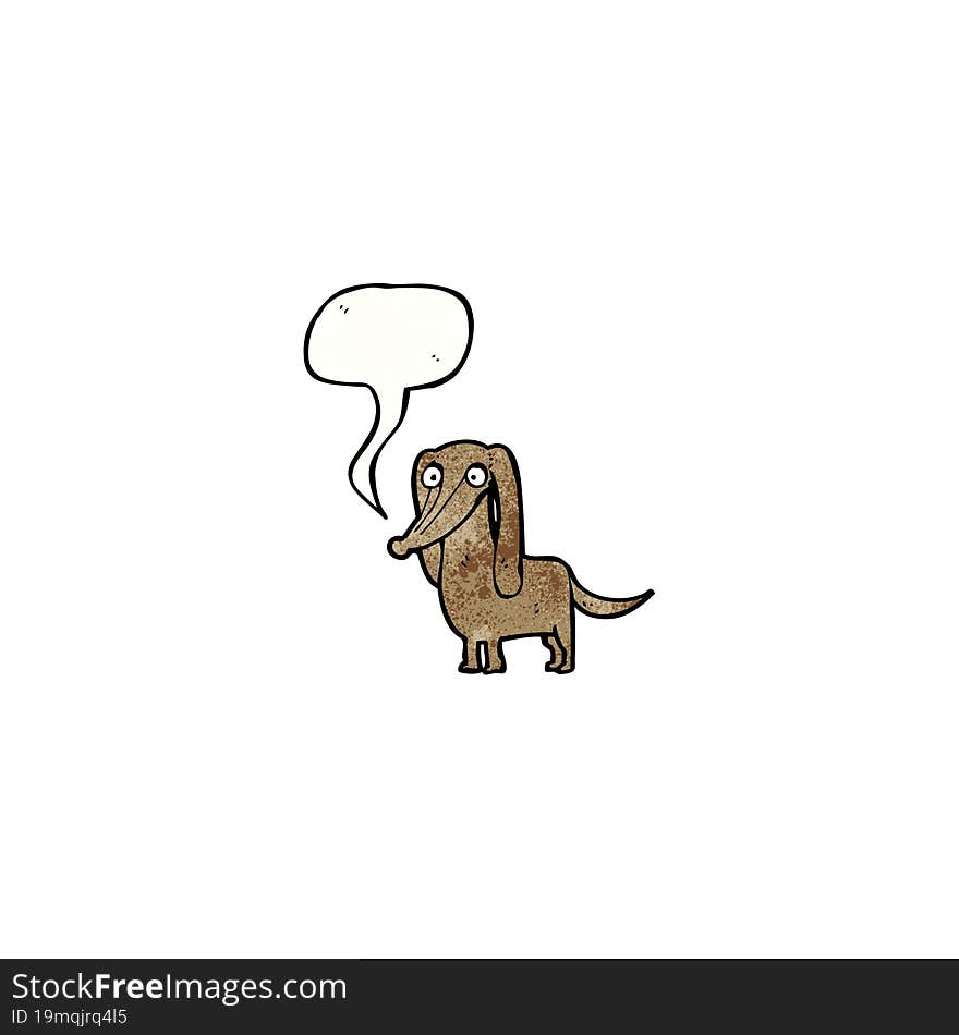 little dog with speech bubble