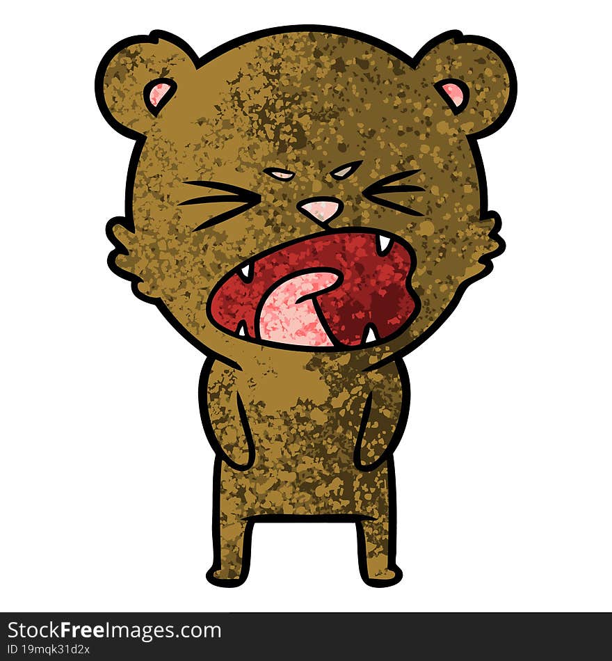 angry cartoon bear. angry cartoon bear