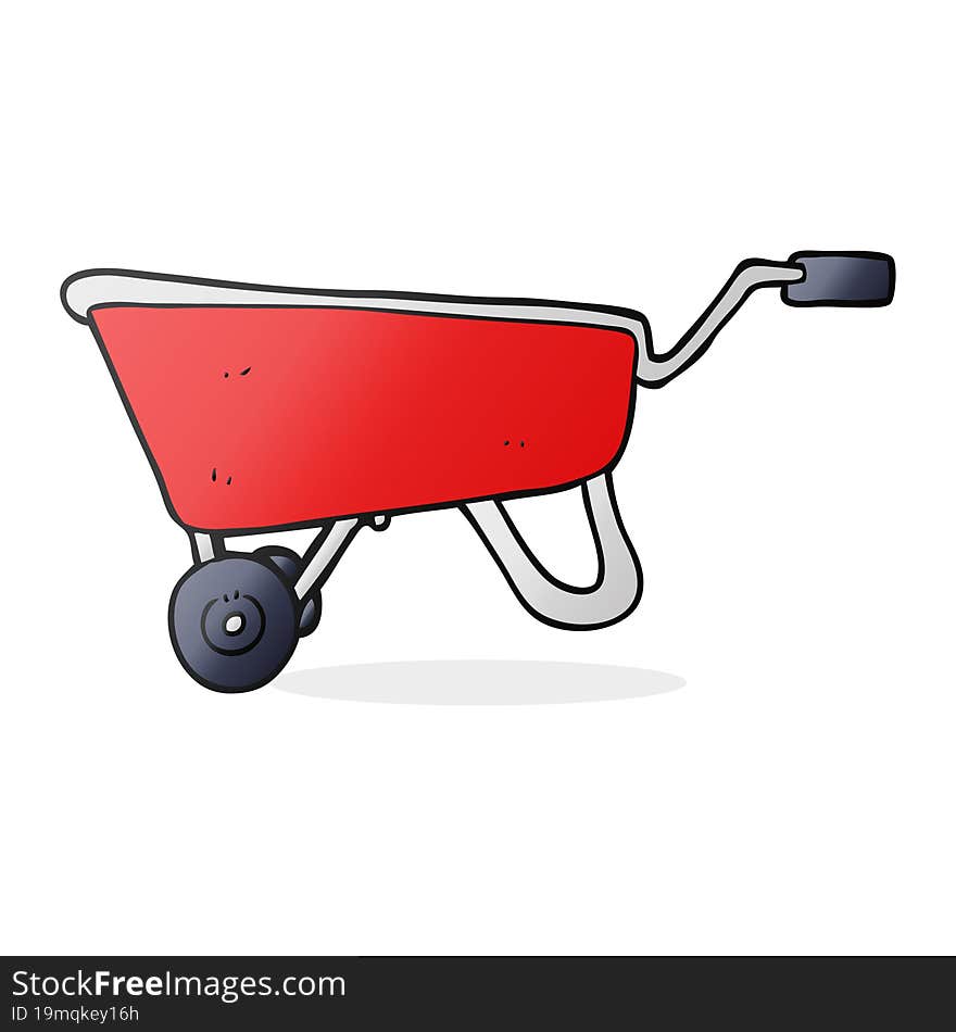 cartoon wheelbarrow