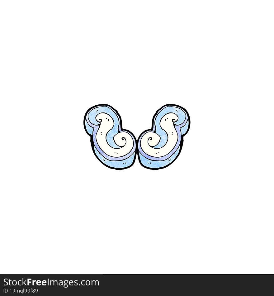 cartoon decorative swirl element