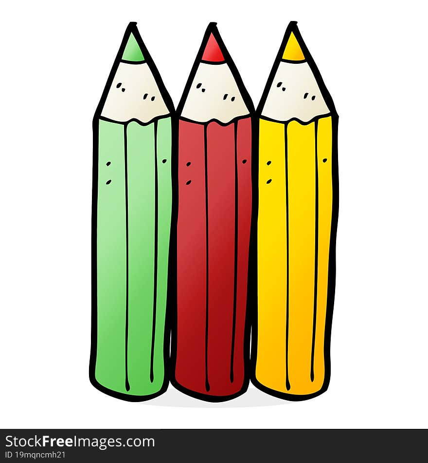 Cartoon Coloring Pencils