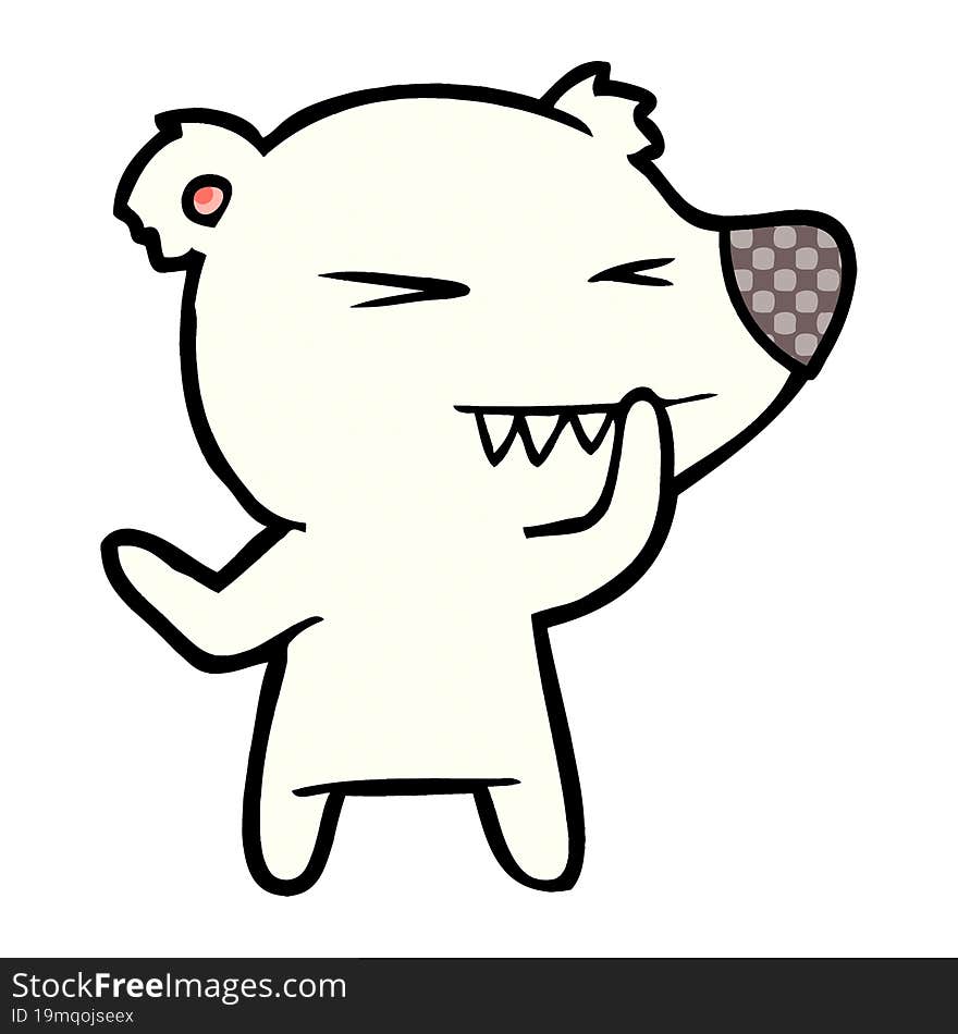 angry polar bear cartoon thinking. angry polar bear cartoon thinking