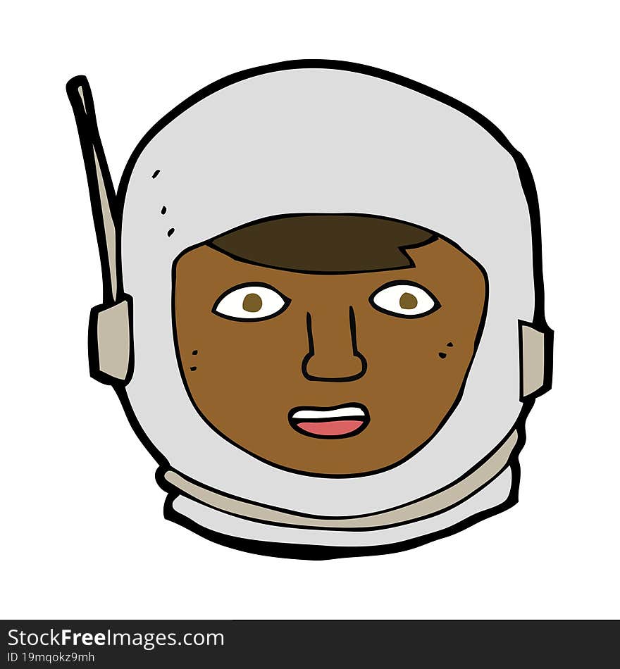 cartoon astronaut head