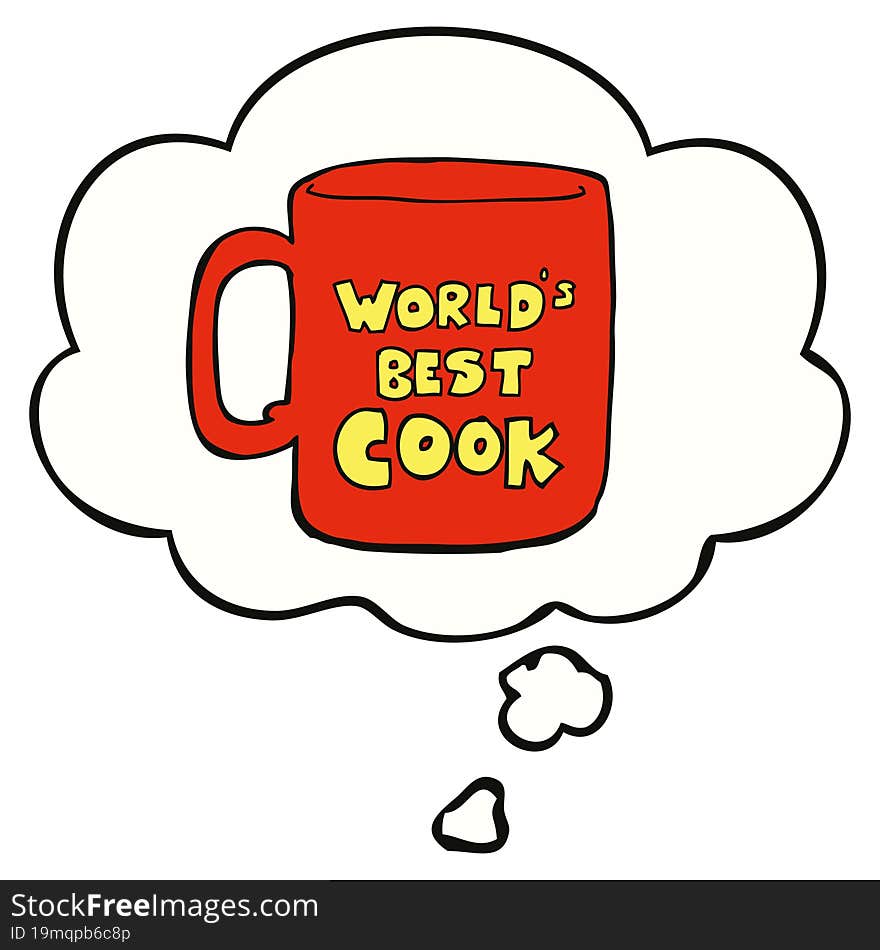 Worlds Best Cook Mug And Thought Bubble