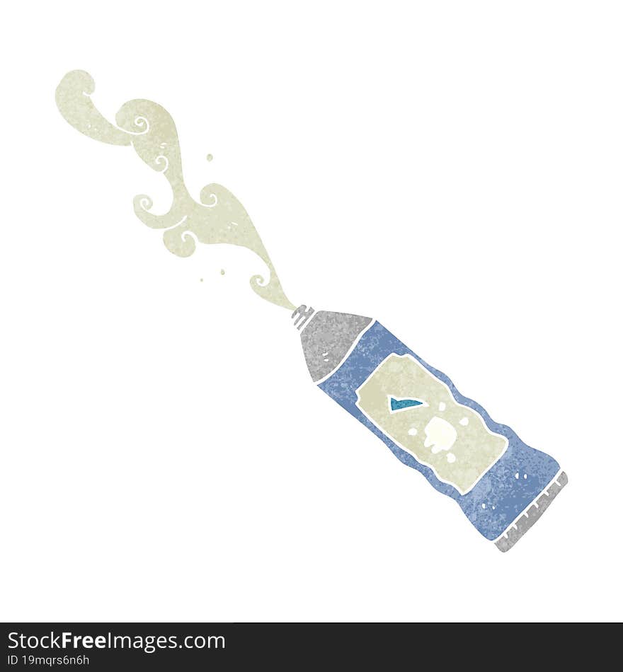 Retro Cartoon Toothpaste Squirting